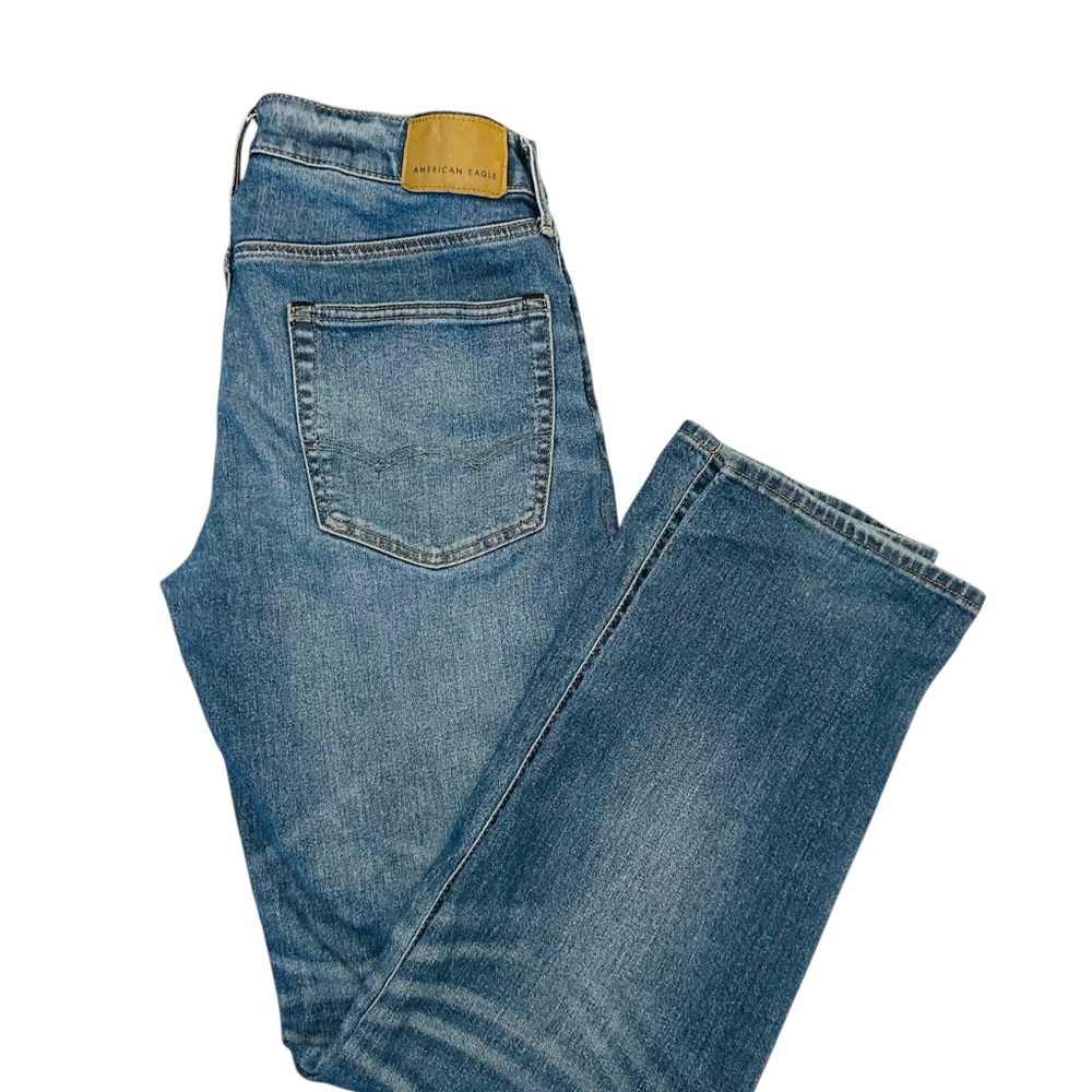 American Eagle Straight Denim Jeans Bundle - Light & Dark Wash Pair Mens 31x32 - Picture 8 of 15